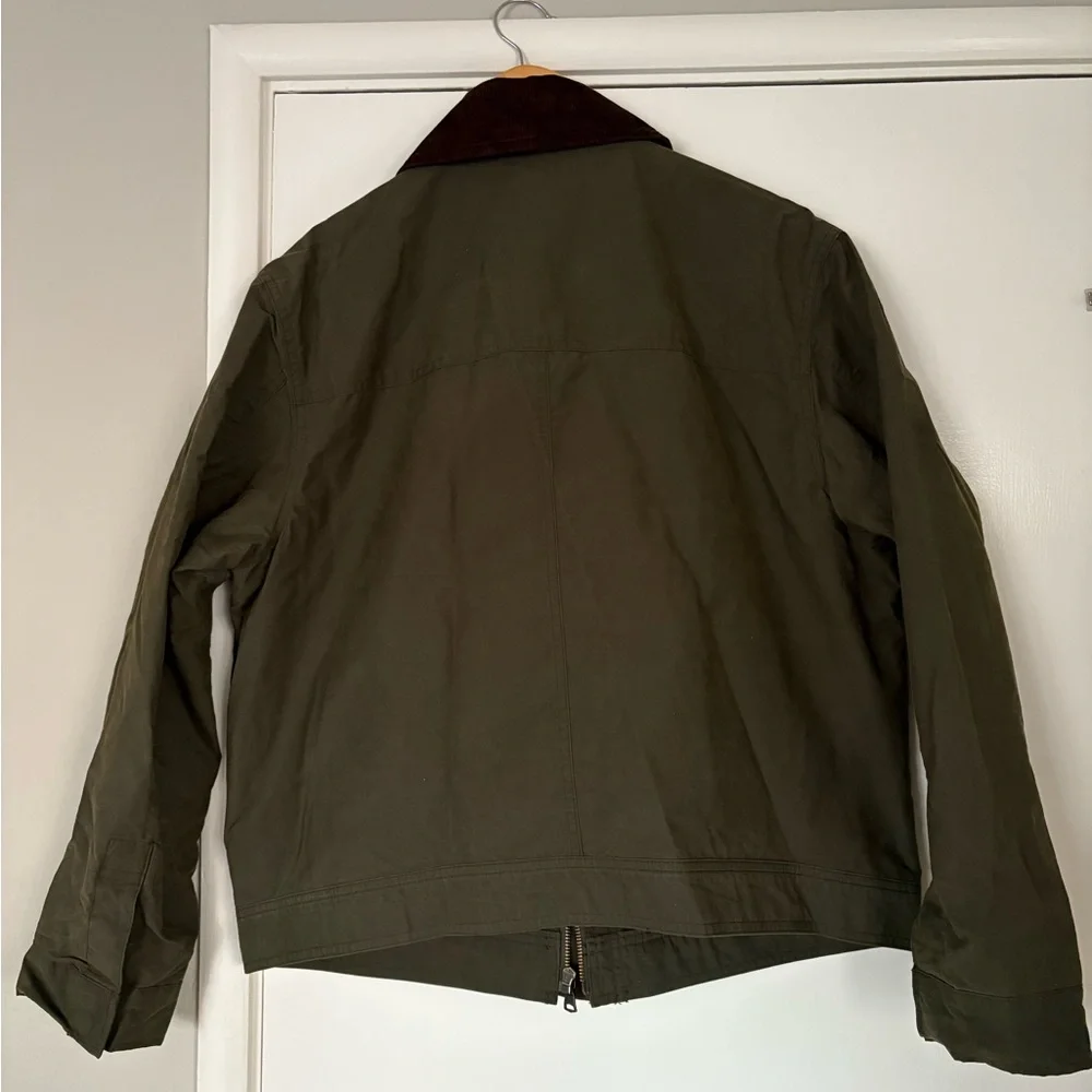 Banana Republic Factory Olive Green and Brown Barn Jacket - Picture 2 of 4